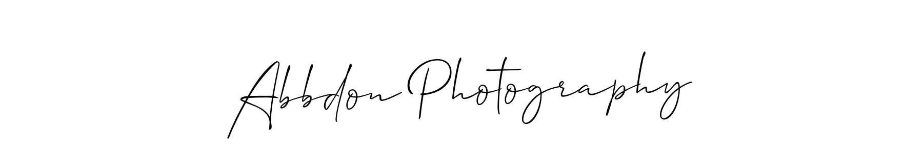 Similarly Allison_Script is the best handwritten signature design. Signature creator online .You can use it as an online autograph creator for name Abbdon Photography. Abbdon Photography signature style 2 images and pictures png