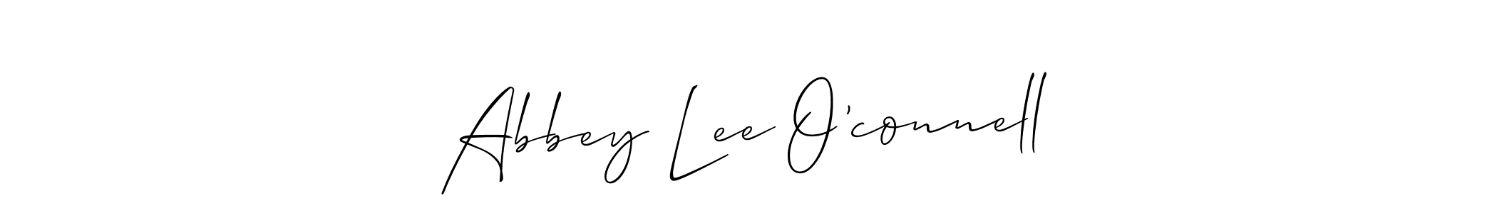 Make a beautiful signature design for name Abbey Lee O’connell. With this signature (Allison_Script) style, you can create a handwritten signature for free. Abbey Lee O’connell signature style 2 images and pictures png