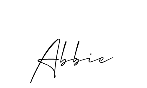 Make a beautiful signature design for name Abbie. With this signature (Allison_Script) style, you can create a handwritten signature for free. Abbie signature style 2 images and pictures png