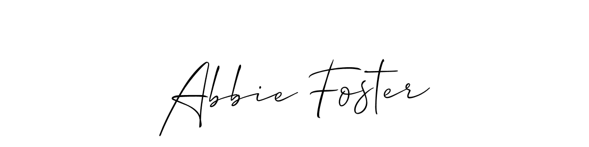 How to make Abbie Foster name signature. Use Allison_Script style for creating short signs online. This is the latest handwritten sign. Abbie Foster signature style 2 images and pictures png