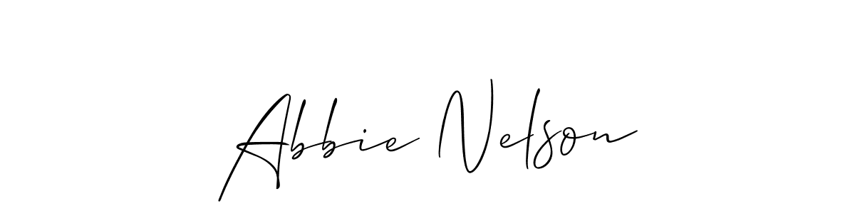 Design your own signature with our free online signature maker. With this signature software, you can create a handwritten (Allison_Script) signature for name Abbie Nelson. Abbie Nelson signature style 2 images and pictures png