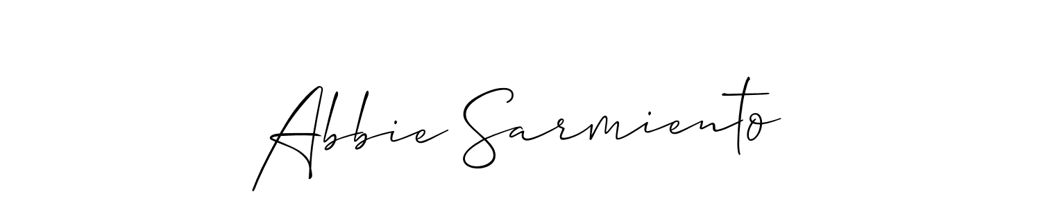 Make a short Abbie Sarmiento signature style. Manage your documents anywhere anytime using Allison_Script. Create and add eSignatures, submit forms, share and send files easily. Abbie Sarmiento signature style 2 images and pictures png