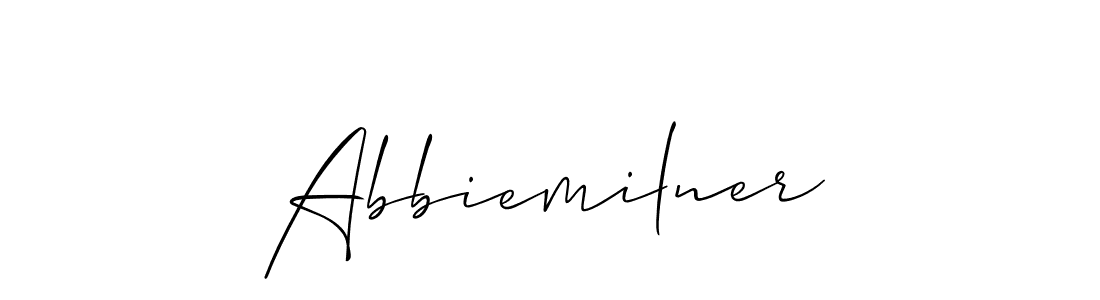 Also You can easily find your signature by using the search form. We will create Abbiemilner name handwritten signature images for you free of cost using Allison_Script sign style. Abbiemilner signature style 2 images and pictures png