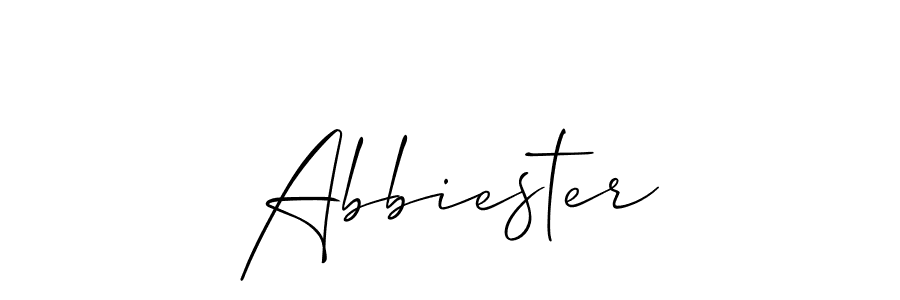 Abbiester stylish signature style. Best Handwritten Sign (Allison_Script) for my name. Handwritten Signature Collection Ideas for my name Abbiester. Abbiester signature style 2 images and pictures png