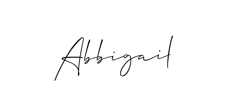 Design your own signature with our free online signature maker. With this signature software, you can create a handwritten (Allison_Script) signature for name Abbigail. Abbigail signature style 2 images and pictures png