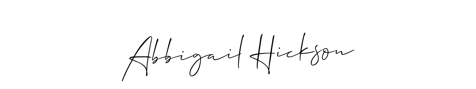 Use a signature maker to create a handwritten signature online. With this signature software, you can design (Allison_Script) your own signature for name Abbigail Hickson. Abbigail Hickson signature style 2 images and pictures png