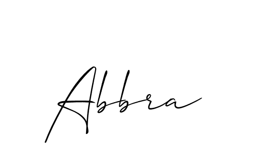 How to make Abbra signature? Allison_Script is a professional autograph style. Create handwritten signature for Abbra name. Abbra signature style 2 images and pictures png