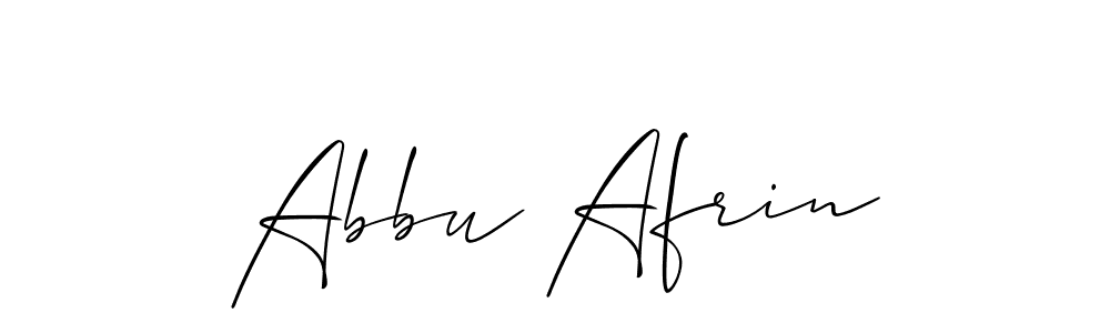 Make a beautiful signature design for name Abbu Afrin. With this signature (Allison_Script) style, you can create a handwritten signature for free. Abbu Afrin signature style 2 images and pictures png