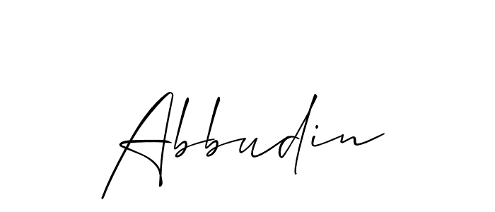 Also You can easily find your signature by using the search form. We will create Abbudin name handwritten signature images for you free of cost using Allison_Script sign style. Abbudin signature style 2 images and pictures png