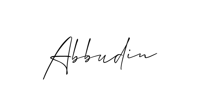 You can use this online signature creator to create a handwritten signature for the name Abbudin. This is the best online autograph maker. Abbudin signature style 2 images and pictures png
