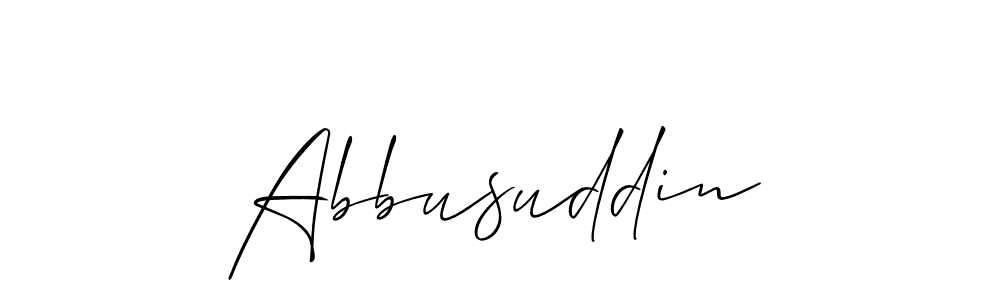 The best way (Allison_Script) to make a short signature is to pick only two or three words in your name. The name Abbusuddin include a total of six letters. For converting this name. Abbusuddin signature style 2 images and pictures png