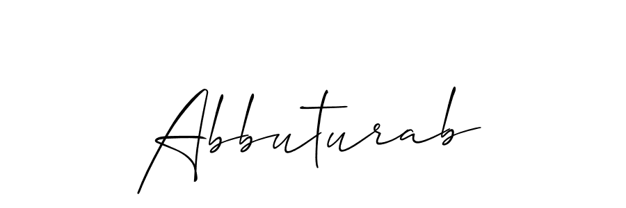 Make a beautiful signature design for name Abbuturab. With this signature (Allison_Script) style, you can create a handwritten signature for free. Abbuturab signature style 2 images and pictures png