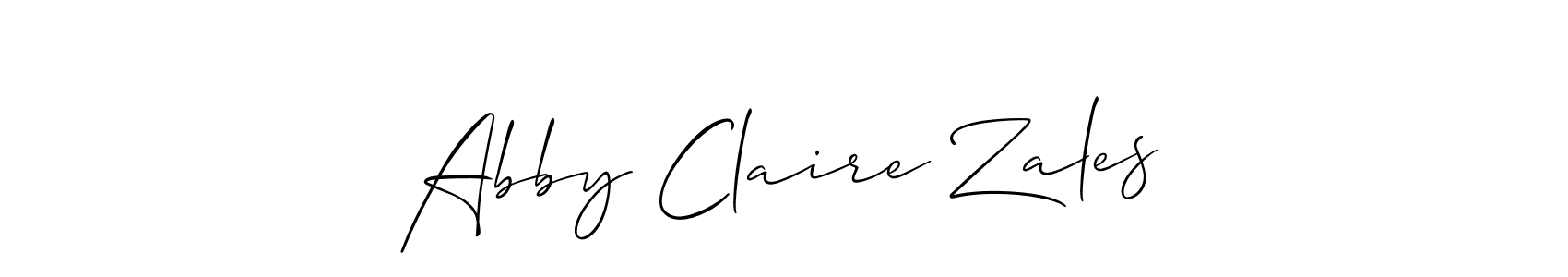 Create a beautiful signature design for name Abby Claire Zales. With this signature (Allison_Script) fonts, you can make a handwritten signature for free. Abby Claire Zales signature style 2 images and pictures png