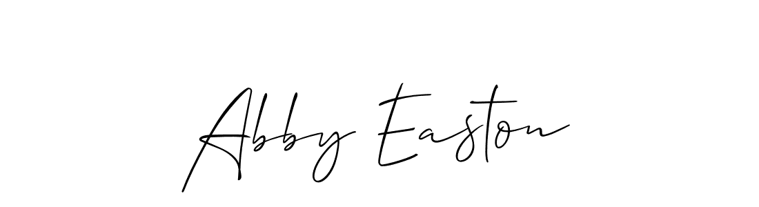 The best way (Allison_Script) to make a short signature is to pick only two or three words in your name. The name Abby Easton include a total of six letters. For converting this name. Abby Easton signature style 2 images and pictures png