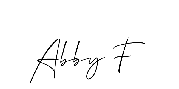 Design your own signature with our free online signature maker. With this signature software, you can create a handwritten (Allison_Script) signature for name Abby F. Abby F signature style 2 images and pictures png