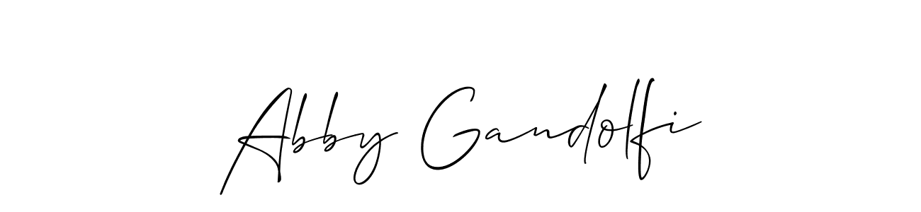 Design your own signature with our free online signature maker. With this signature software, you can create a handwritten (Allison_Script) signature for name Abby Gandolfi. Abby Gandolfi signature style 2 images and pictures png