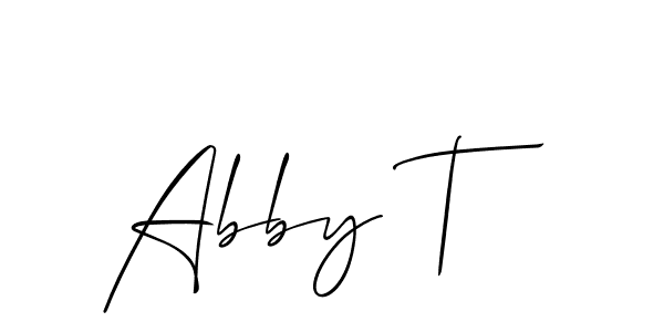 Similarly Allison_Script is the best handwritten signature design. Signature creator online .You can use it as an online autograph creator for name Abby T. Abby T signature style 2 images and pictures png