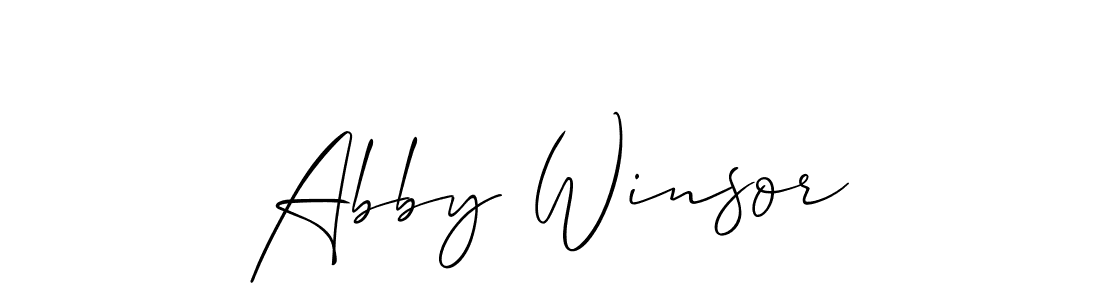 Use a signature maker to create a handwritten signature online. With this signature software, you can design (Allison_Script) your own signature for name Abby Winsor. Abby Winsor signature style 2 images and pictures png
