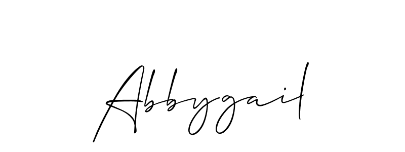 Design your own signature with our free online signature maker. With this signature software, you can create a handwritten (Allison_Script) signature for name Abbygail. Abbygail signature style 2 images and pictures png