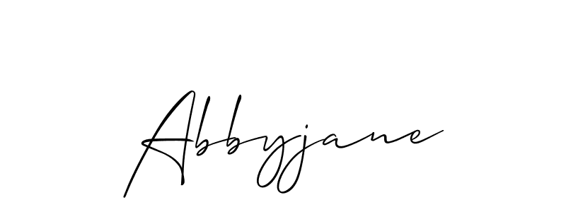 Make a beautiful signature design for name Abbyjane. With this signature (Allison_Script) style, you can create a handwritten signature for free. Abbyjane signature style 2 images and pictures png