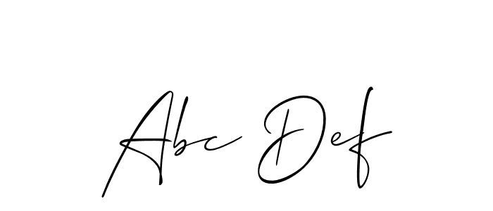 How to make Abc Def signature? Allison_Script is a professional autograph style. Create handwritten signature for Abc Def name. Abc Def signature style 2 images and pictures png