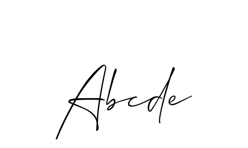 Create a beautiful signature design for name Abcde. With this signature (Allison_Script) fonts, you can make a handwritten signature for free. Abcde signature style 2 images and pictures png