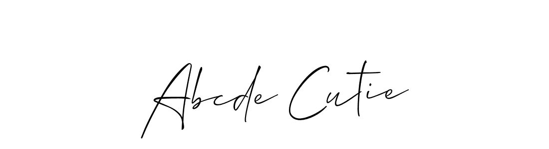 Use a signature maker to create a handwritten signature online. With this signature software, you can design (Allison_Script) your own signature for name Abcde Cutie. Abcde Cutie signature style 2 images and pictures png