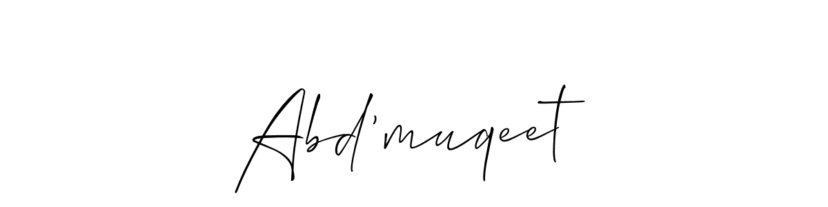 Check out images of Autograph of Abd’muqeet name. Actor Abd’muqeet Signature Style. Allison_Script is a professional sign style online. Abd’muqeet signature style 2 images and pictures png