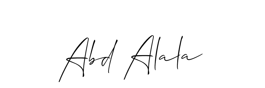 It looks lik you need a new signature style for name Abd Alala. Design unique handwritten (Allison_Script) signature with our free signature maker in just a few clicks. Abd Alala signature style 2 images and pictures png