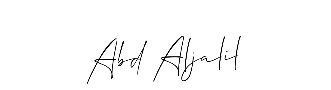 Also we have Abd Aljalil name is the best signature style. Create professional handwritten signature collection using Allison_Script autograph style. Abd Aljalil signature style 2 images and pictures png