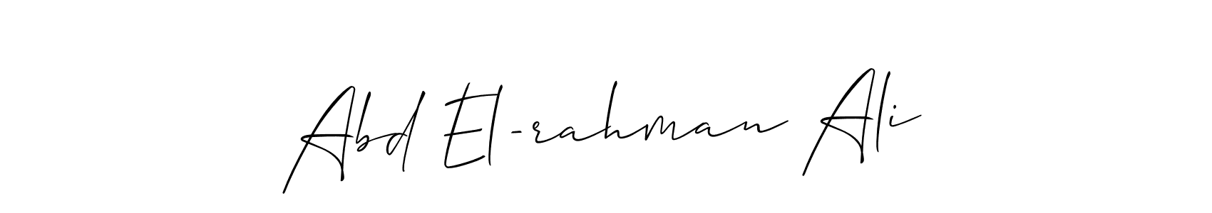 How to Draw Abd El-rahman Ali signature style? Allison_Script is a latest design signature styles for name Abd El-rahman Ali. Abd El-rahman Ali signature style 2 images and pictures png