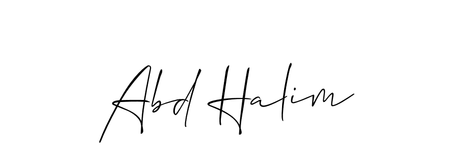 Design your own signature with our free online signature maker. With this signature software, you can create a handwritten (Allison_Script) signature for name Abd Halim. Abd Halim signature style 2 images and pictures png