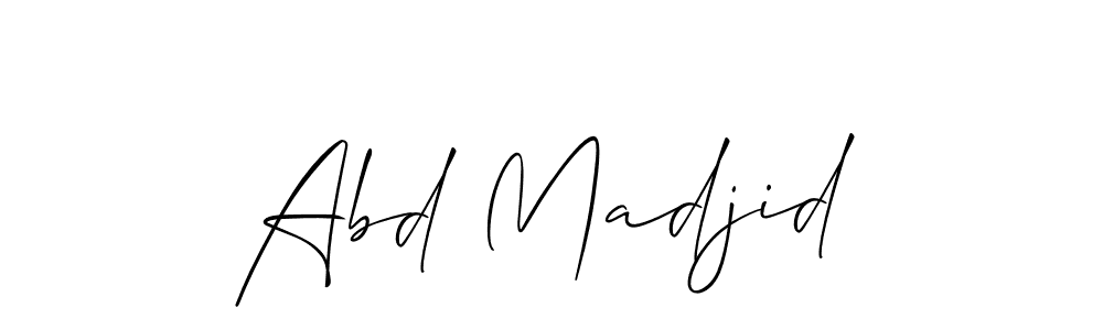 How to make Abd Madjid name signature. Use Allison_Script style for creating short signs online. This is the latest handwritten sign. Abd Madjid signature style 2 images and pictures png