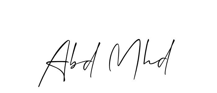 if you are searching for the best signature style for your name Abd Mhd. so please give up your signature search. here we have designed multiple signature styles  using Allison_Script. Abd Mhd signature style 2 images and pictures png