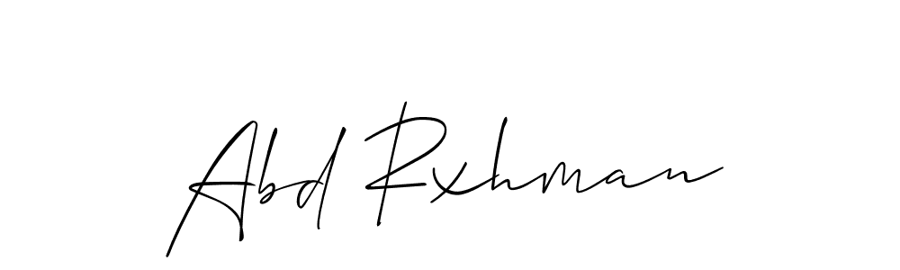 How to Draw Abd Rxhman signature style? Allison_Script is a latest design signature styles for name Abd Rxhman. Abd Rxhman signature style 2 images and pictures png