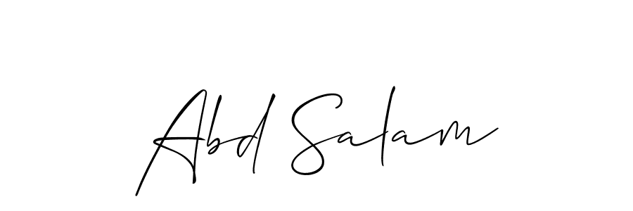 You should practise on your own different ways (Allison_Script) to write your name (Abd Salam) in signature. don't let someone else do it for you. Abd Salam signature style 2 images and pictures png
