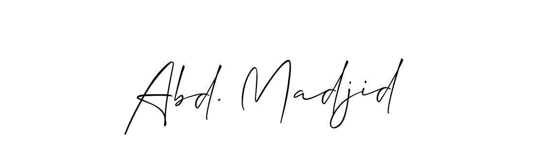 Also You can easily find your signature by using the search form. We will create Abd. Madjid name handwritten signature images for you free of cost using Allison_Script sign style. Abd. Madjid signature style 2 images and pictures png