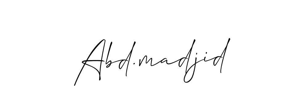 Design your own signature with our free online signature maker. With this signature software, you can create a handwritten (Allison_Script) signature for name Abd.madjid. Abd.madjid signature style 2 images and pictures png