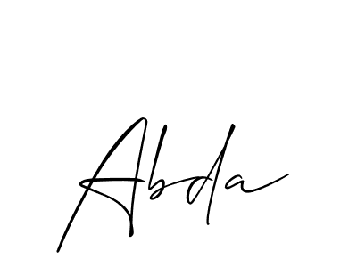 How to make Abda name signature. Use Allison_Script style for creating short signs online. This is the latest handwritten sign. Abda signature style 2 images and pictures png