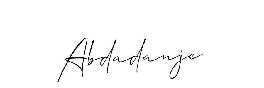 You should practise on your own different ways (Allison_Script) to write your name (Abdadanje) in signature. don't let someone else do it for you. Abdadanje signature style 2 images and pictures png