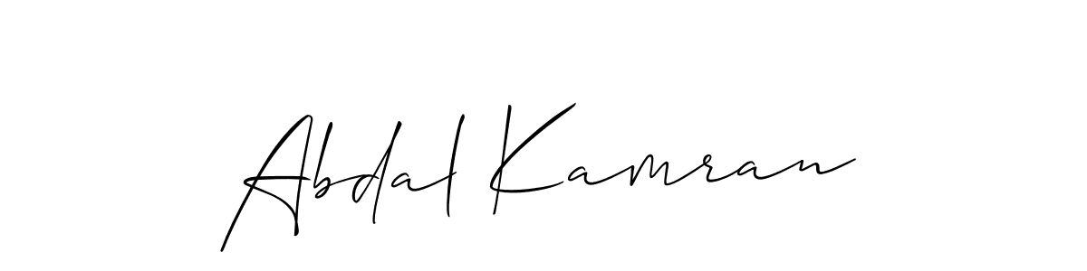 How to make Abdal Kamran name signature. Use Allison_Script style for creating short signs online. This is the latest handwritten sign. Abdal Kamran signature style 2 images and pictures png