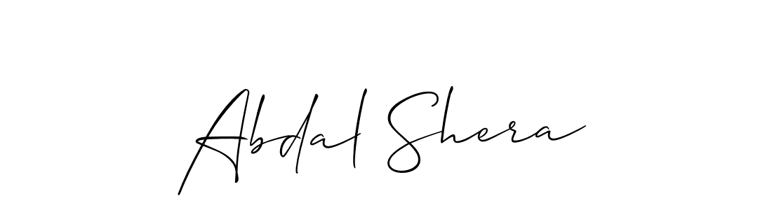 How to make Abdal Shera signature? Allison_Script is a professional autograph style. Create handwritten signature for Abdal Shera name. Abdal Shera signature style 2 images and pictures png