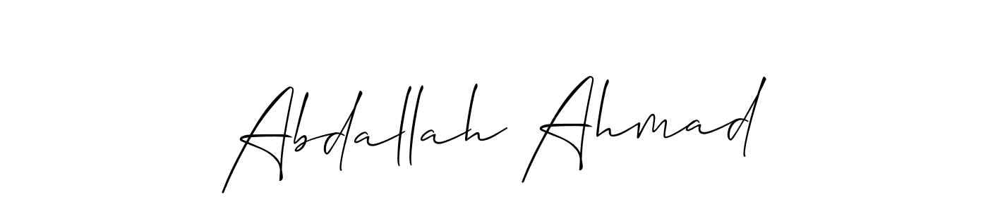 How to make Abdallah Ahmad signature? Allison_Script is a professional autograph style. Create handwritten signature for Abdallah Ahmad name. Abdallah Ahmad signature style 2 images and pictures png