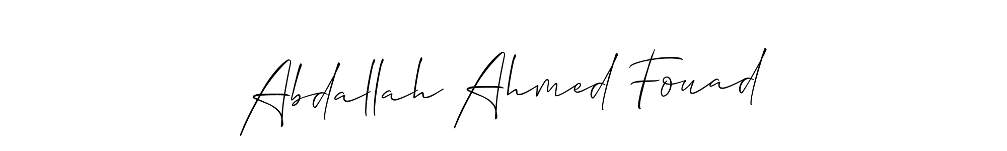 How to make Abdallah Ahmed Fouad name signature. Use Allison_Script style for creating short signs online. This is the latest handwritten sign. Abdallah Ahmed Fouad signature style 2 images and pictures png