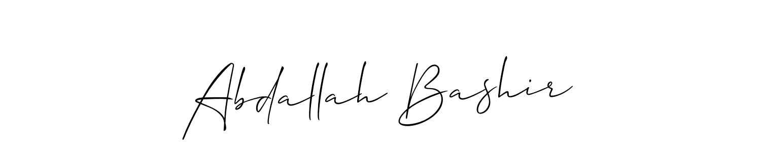 Allison_Script is a professional signature style that is perfect for those who want to add a touch of class to their signature. It is also a great choice for those who want to make their signature more unique. Get Abdallah Bashir name to fancy signature for free. Abdallah Bashir signature style 2 images and pictures png