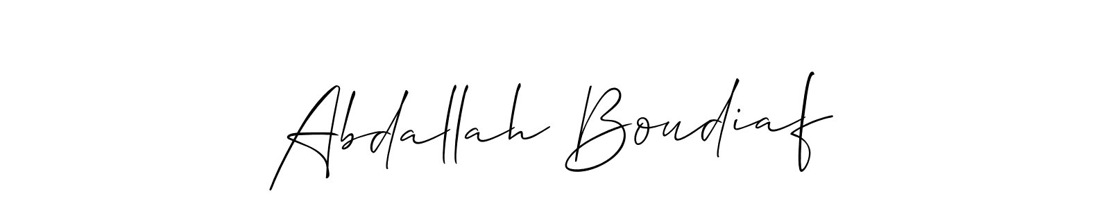 Create a beautiful signature design for name Abdallah Boudiaf. With this signature (Allison_Script) fonts, you can make a handwritten signature for free. Abdallah Boudiaf signature style 2 images and pictures png