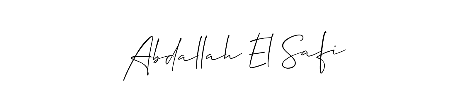 Make a short Abdallah El Safi signature style. Manage your documents anywhere anytime using Allison_Script. Create and add eSignatures, submit forms, share and send files easily. Abdallah El Safi signature style 2 images and pictures png