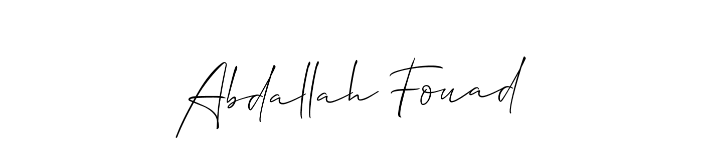 Also You can easily find your signature by using the search form. We will create Abdallah Fouad name handwritten signature images for you free of cost using Allison_Script sign style. Abdallah Fouad signature style 2 images and pictures png