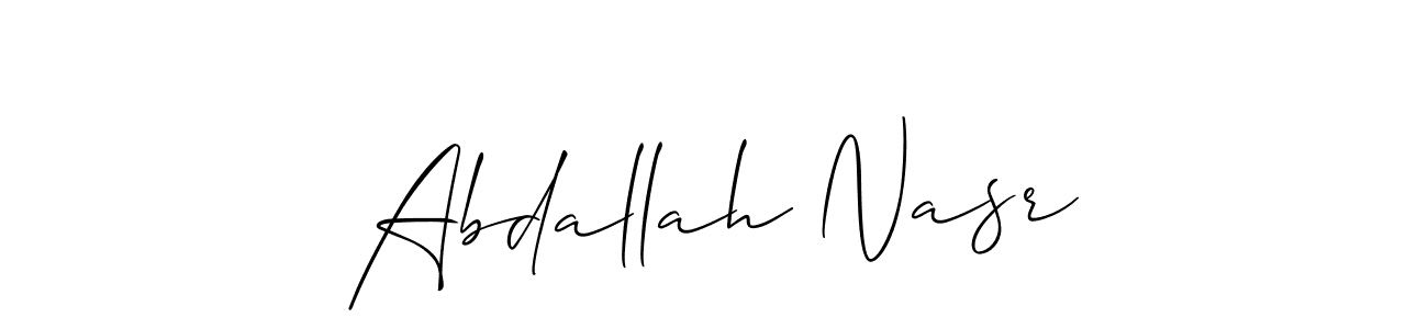 Also You can easily find your signature by using the search form. We will create Abdallah Nasr name handwritten signature images for you free of cost using Allison_Script sign style. Abdallah Nasr signature style 2 images and pictures png