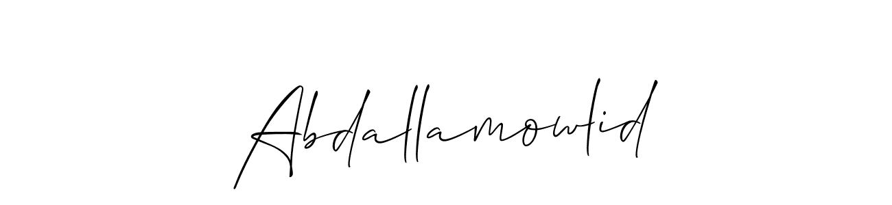 Also we have Abdallamowlid name is the best signature style. Create professional handwritten signature collection using Allison_Script autograph style. Abdallamowlid signature style 2 images and pictures png